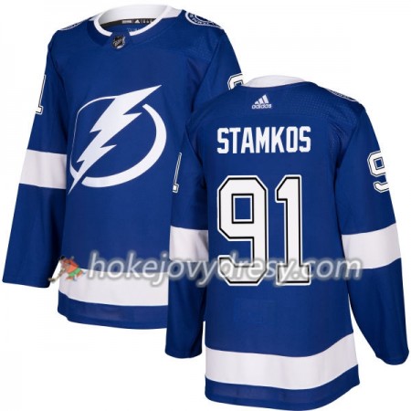 Pánské Hokejový Dres Tampa Bay Lightning Steven Stamkos 91 Adidas 2017-2018 Modrá Authentic
